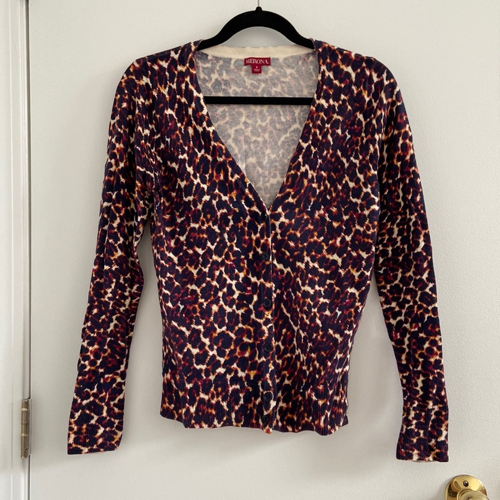 Leopard Print Cardigan Sweater